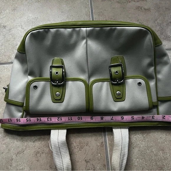 Coach Cream and Green Tote Bag - Picture 14 of 15